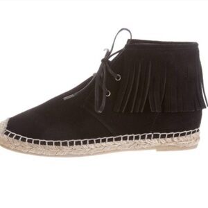 Saint Laurent Moccasin Ankle Booties Black Size 40